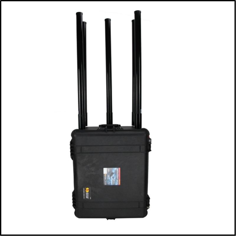 800W RCIED Ponsel Jamming Perangkat Pelican Disruptor Untuk Polisi Militer Pemerintah Convey