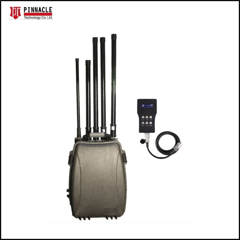 Full Band VHF UHF Remote Control Manpack Backpack Signal Jammer 2G 3G 4G 5G