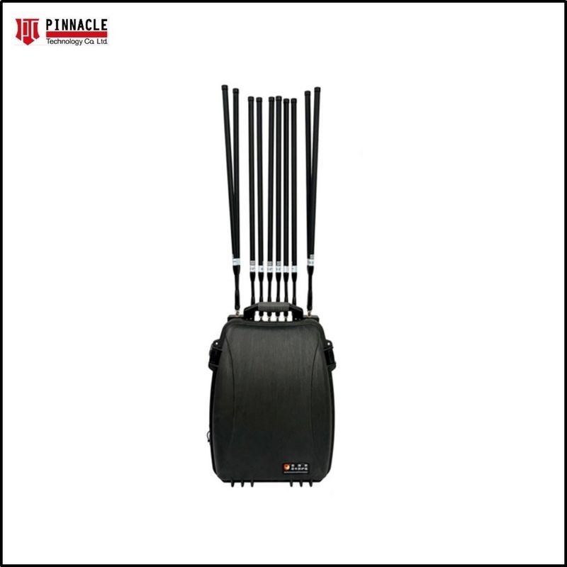 Full Band VHF UHF Remote Control Manpack Backpack Signal Jammer 2G 3G 4G 5G