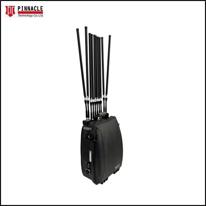 Full Band VHF UHF Remote Control Manpack Backpack Signal Jammer 2G 3G 4G 5G