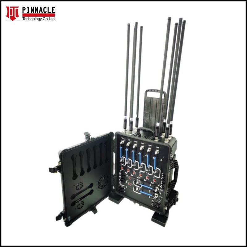 Pelican Militer VHF UHF Portable Cell Phone 2G/3G/4G/5G/GPS/WIFI Signal Jammer