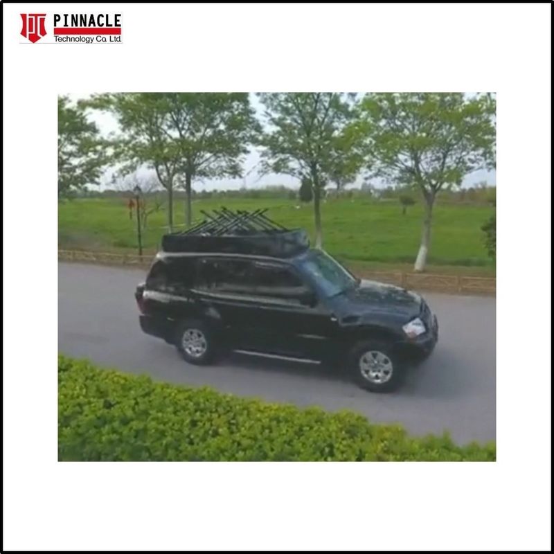 Lcd Control Turn On/Off Jammer Kendaraan Konvoi Bom Jammer dengan Kendaraan Disesuaikan Omni Antenna dan 10KW Power Generator