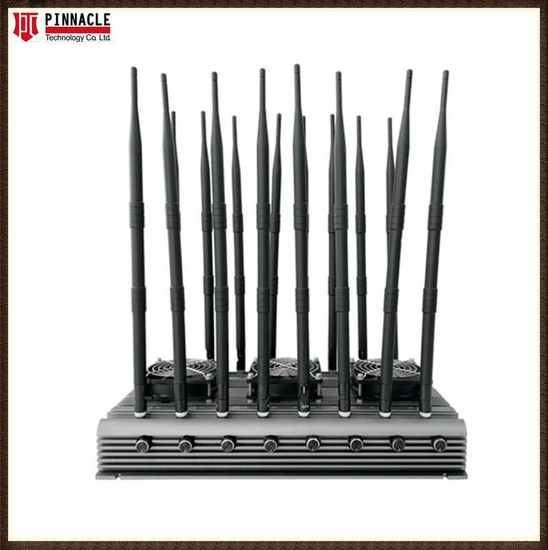 16 Antenna WIFI Remote Control Lojack Jammer Cell Phone Blocker Untuk Kantor 120W