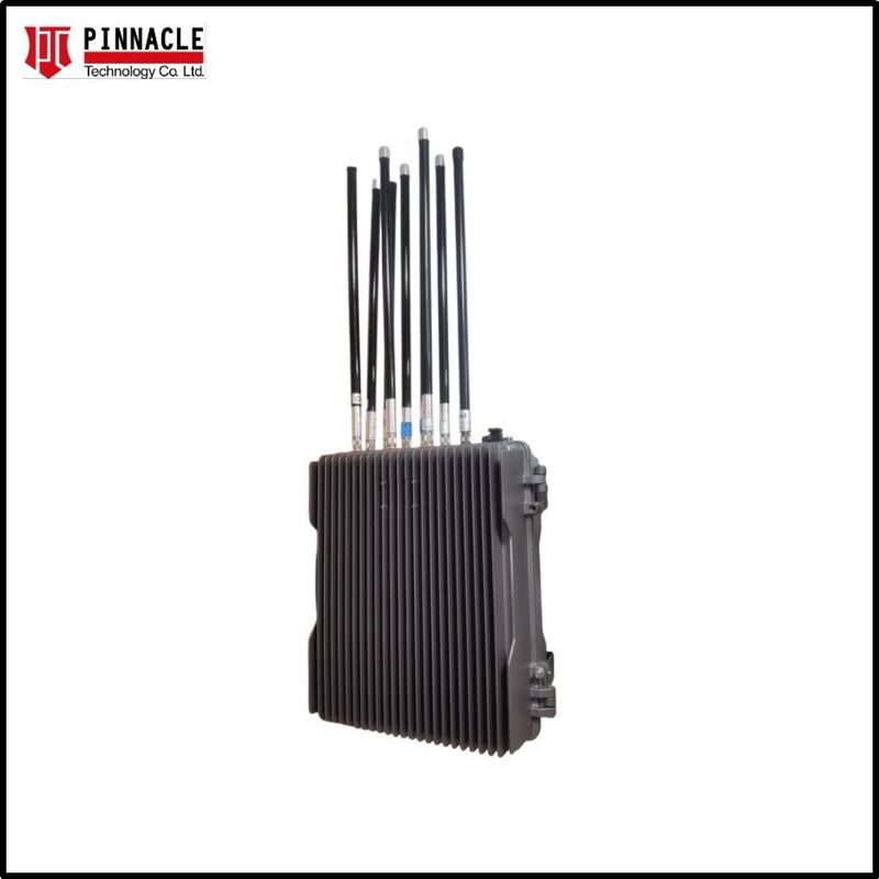 Aluminium Outdoor UAS FPV Radio Anti Drone Jammer Tipe tetap