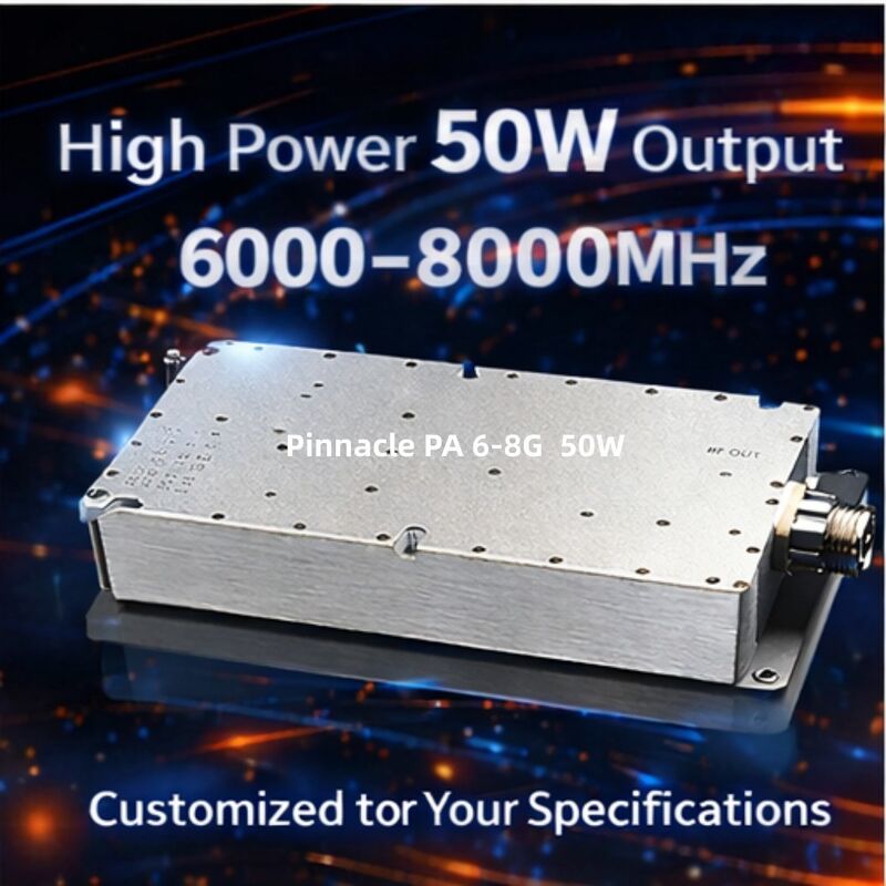 Modul Amplifier Daya Tinggi 8–10 GHz 50W Amplifier Daya RF Efisiensi Tinggi untuk Aplikasi X-Band