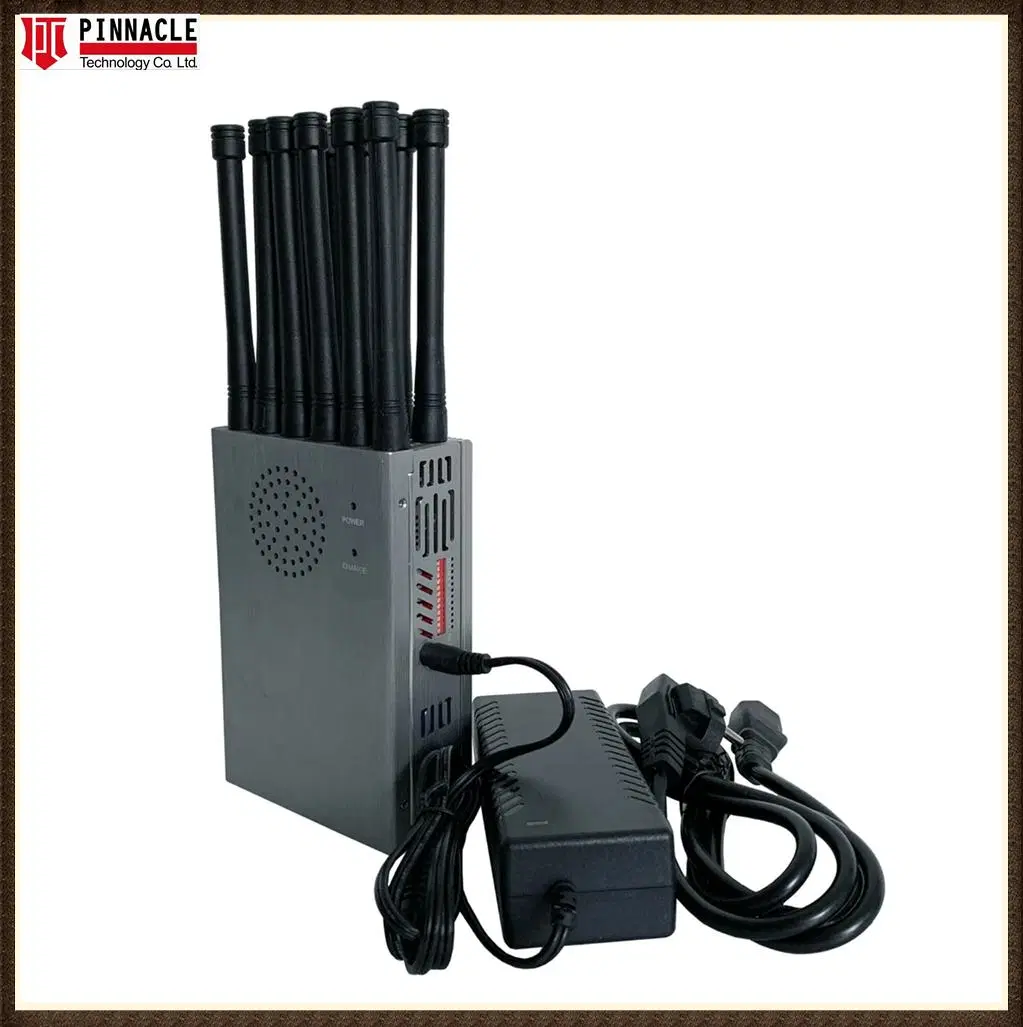 12CH Handheld Cellular Militer Cell Phone Jammer VHF UHF Radio Signal Blocker 0
